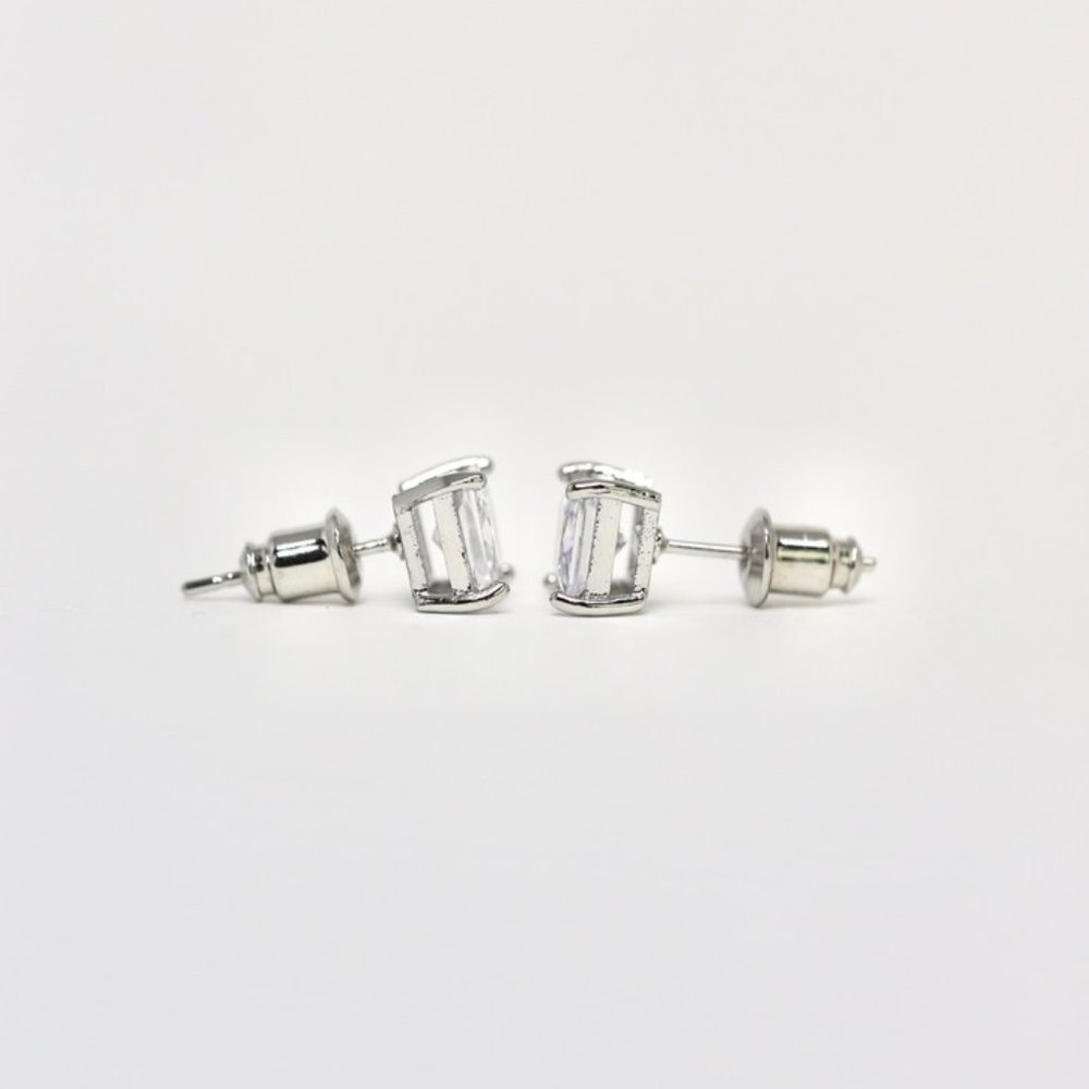 18k Gold Dipped White Topaz Princess Cut - Picture 7 of 9